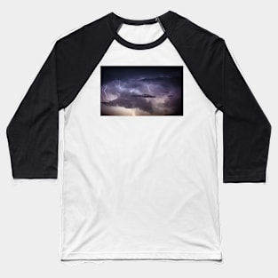 Cloudscape with thunder bolt Baseball T-Shirt